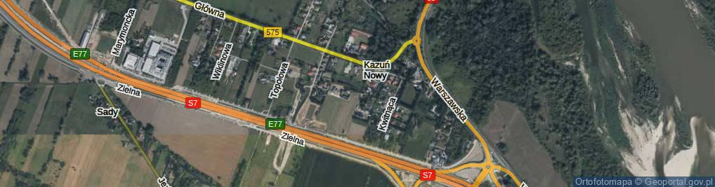 Zdjęcie satelitarne Zielona ul.